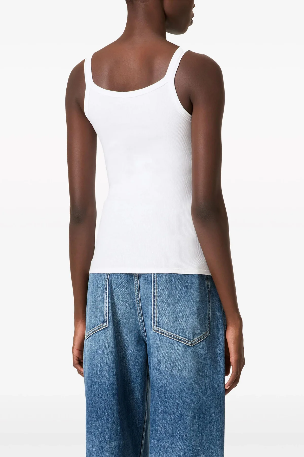 Floral Spaghetti Strapless Top in White | Womens Fashion