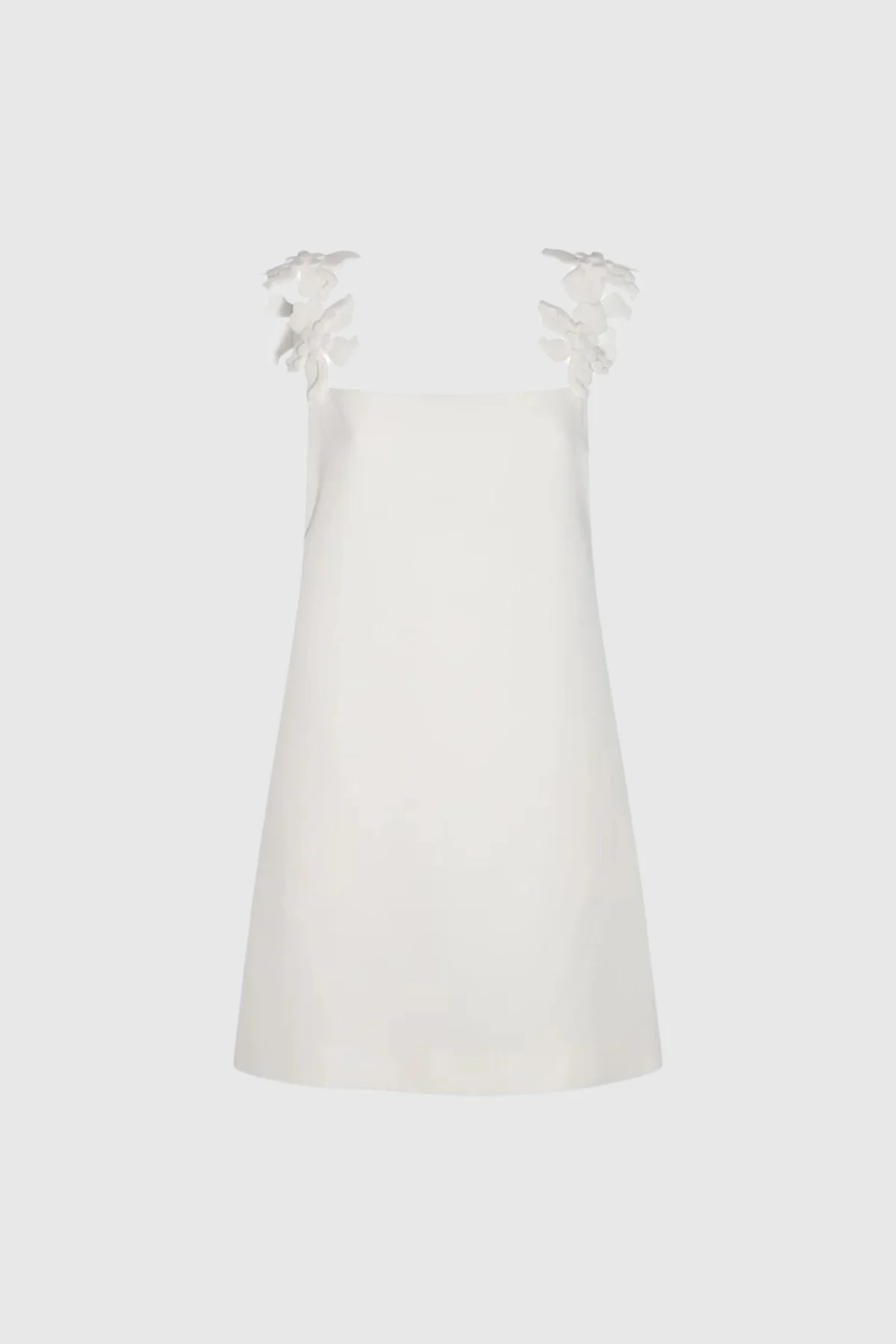 White Floral Strapless Mini Dress for Women