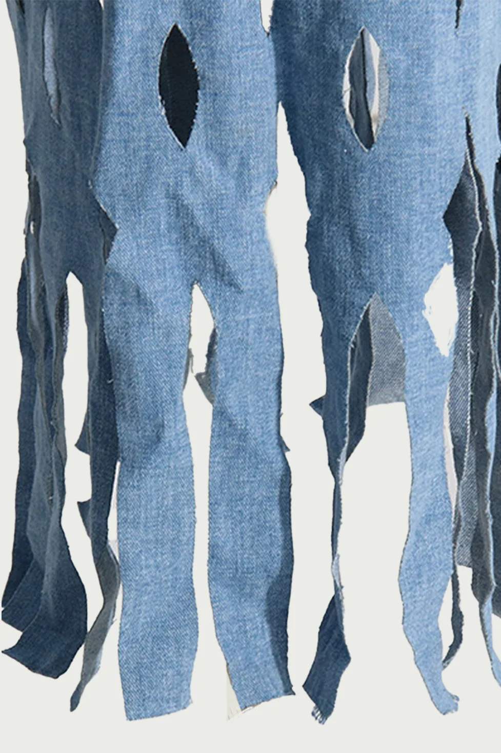 Denim Geometric Cutout Jacket in Blue | Stylish & Versatile Design