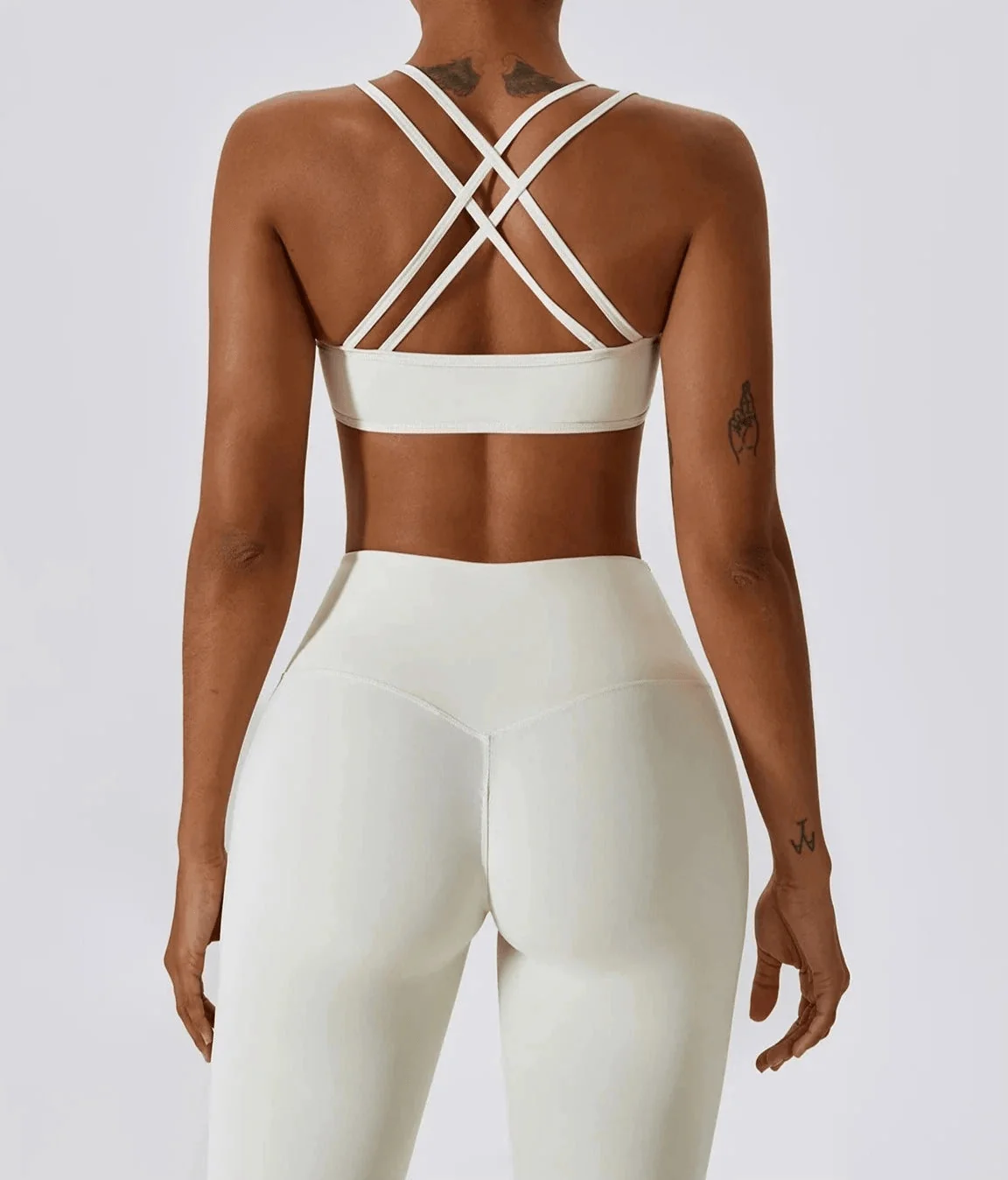 Seamless Athletic Bra Gym Set in Badge Blue - Top & Leggings