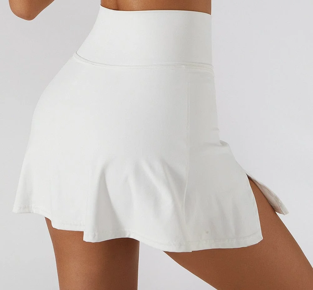 Breathable Elastic Tennis Skirt Shorts - Fitness & Yoga Wear