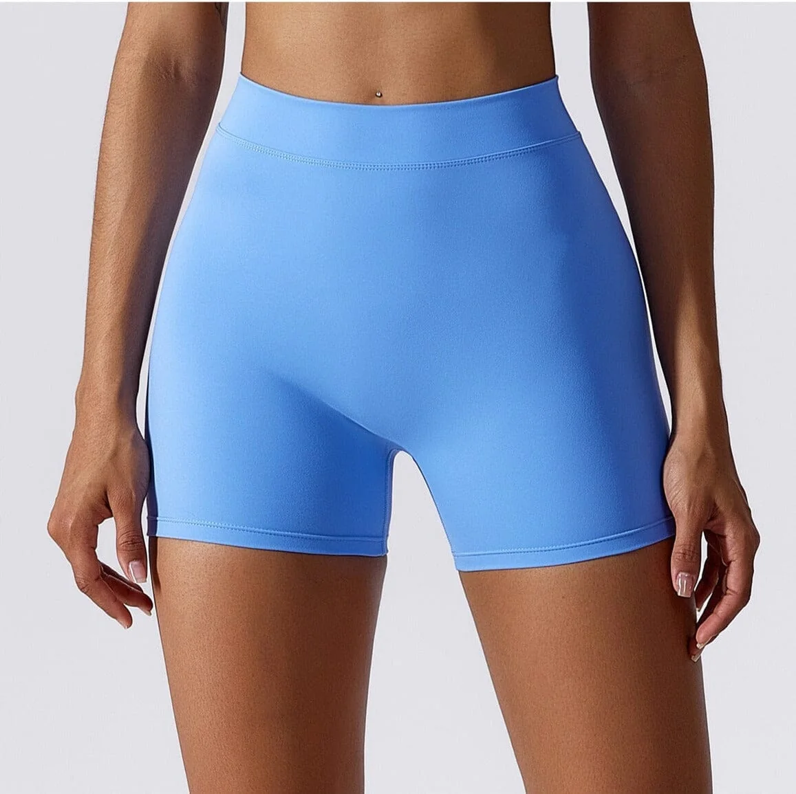 High Waist PowerStretch Shorts for Squat-Proof Fitness - Variety of Sizes and Colors