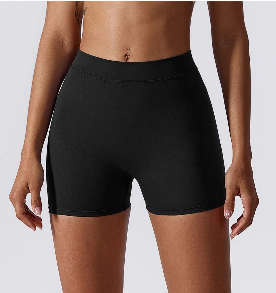 High Waist PowerStretch Shorts for Squat-Proof Fitness - Variety of Sizes and Colors