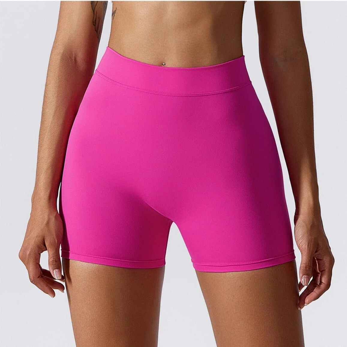 High Waist PowerStretch Shorts for Squat-Proof Fitness - Variety of Sizes and Colors