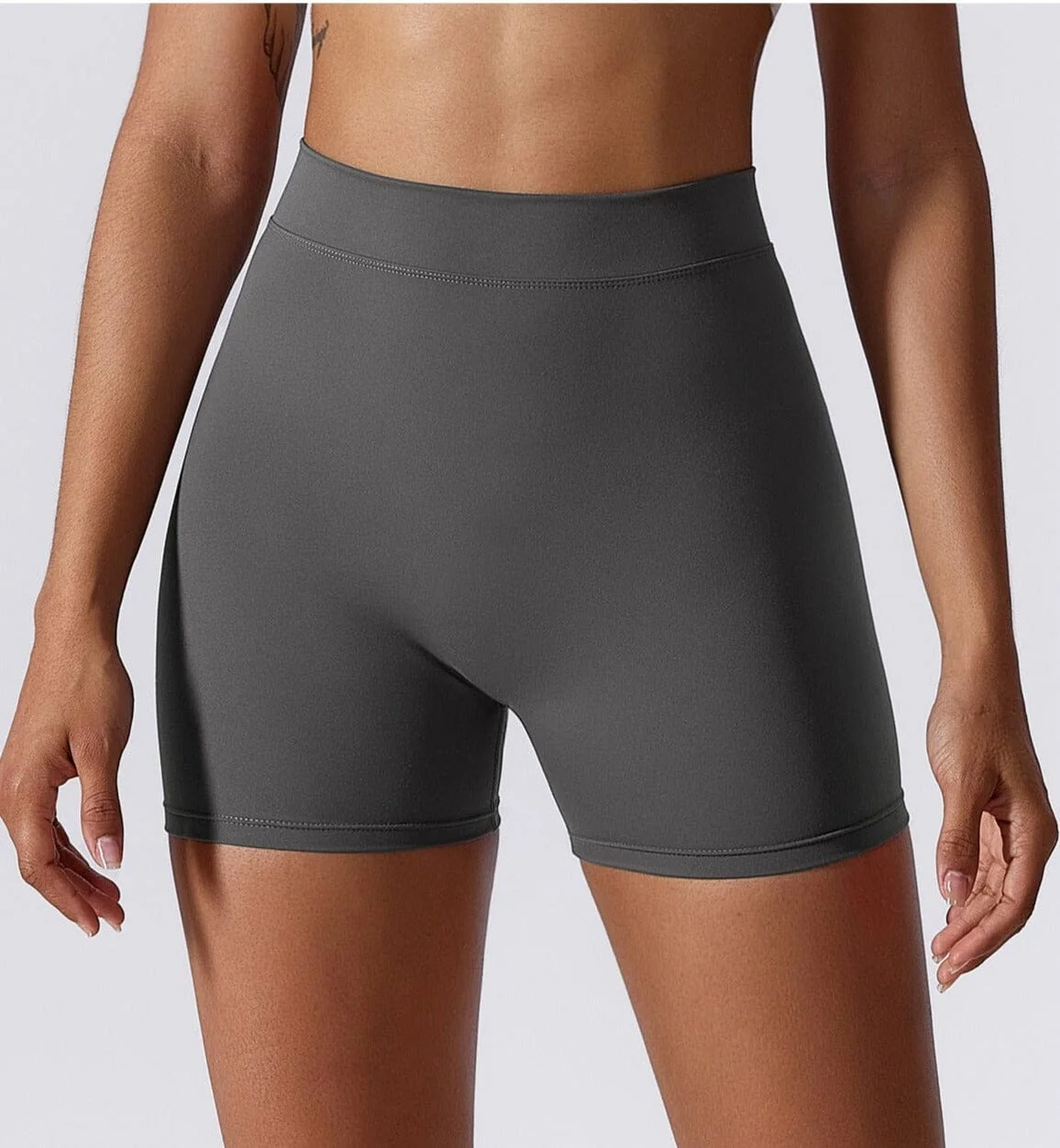 High Waist PowerStretch Shorts for Squat-Proof Fitness - Variety of Sizes and Colors
