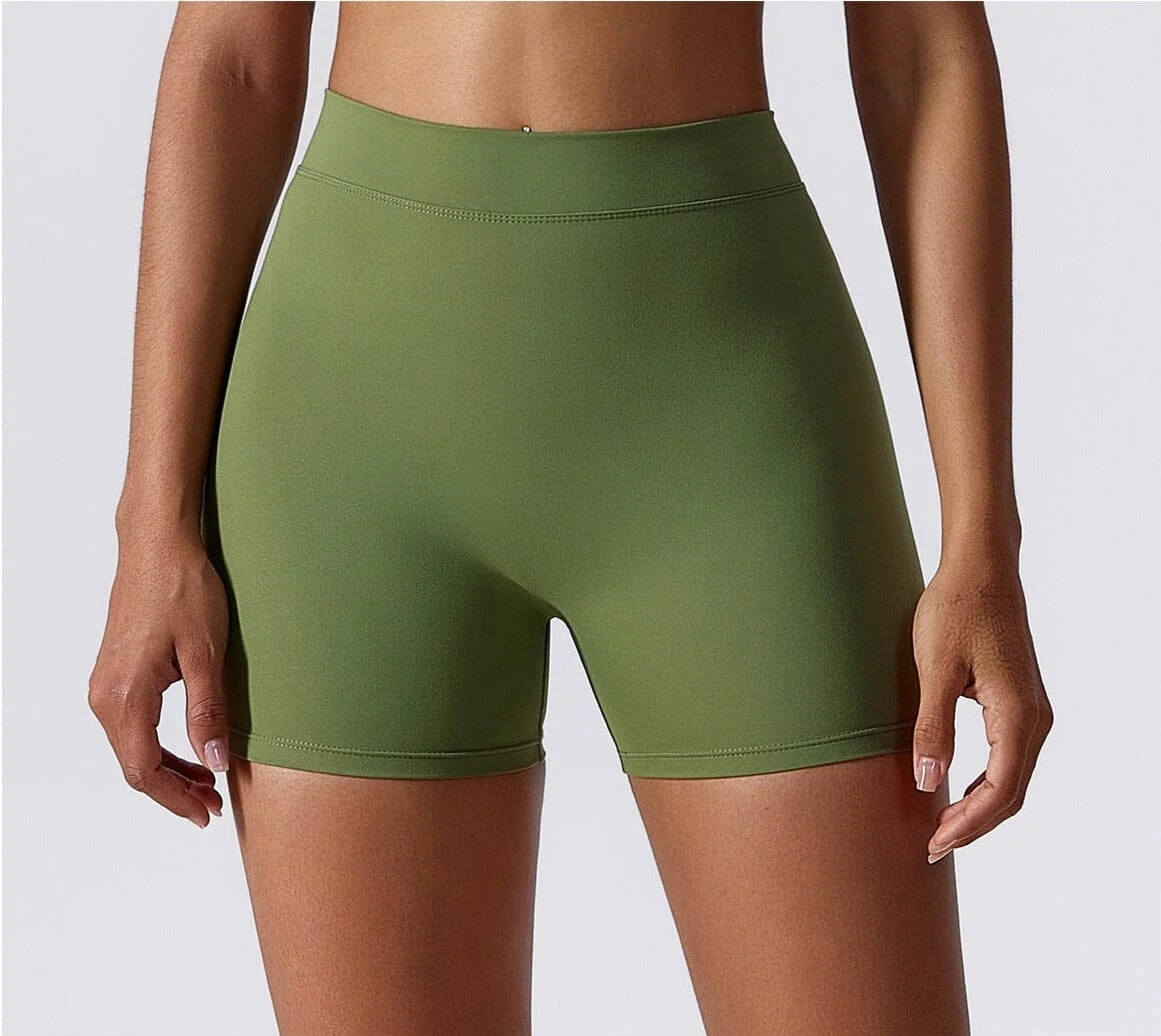 High Waist PowerStretch Shorts for Squat-Proof Fitness - Variety of Sizes and Colors