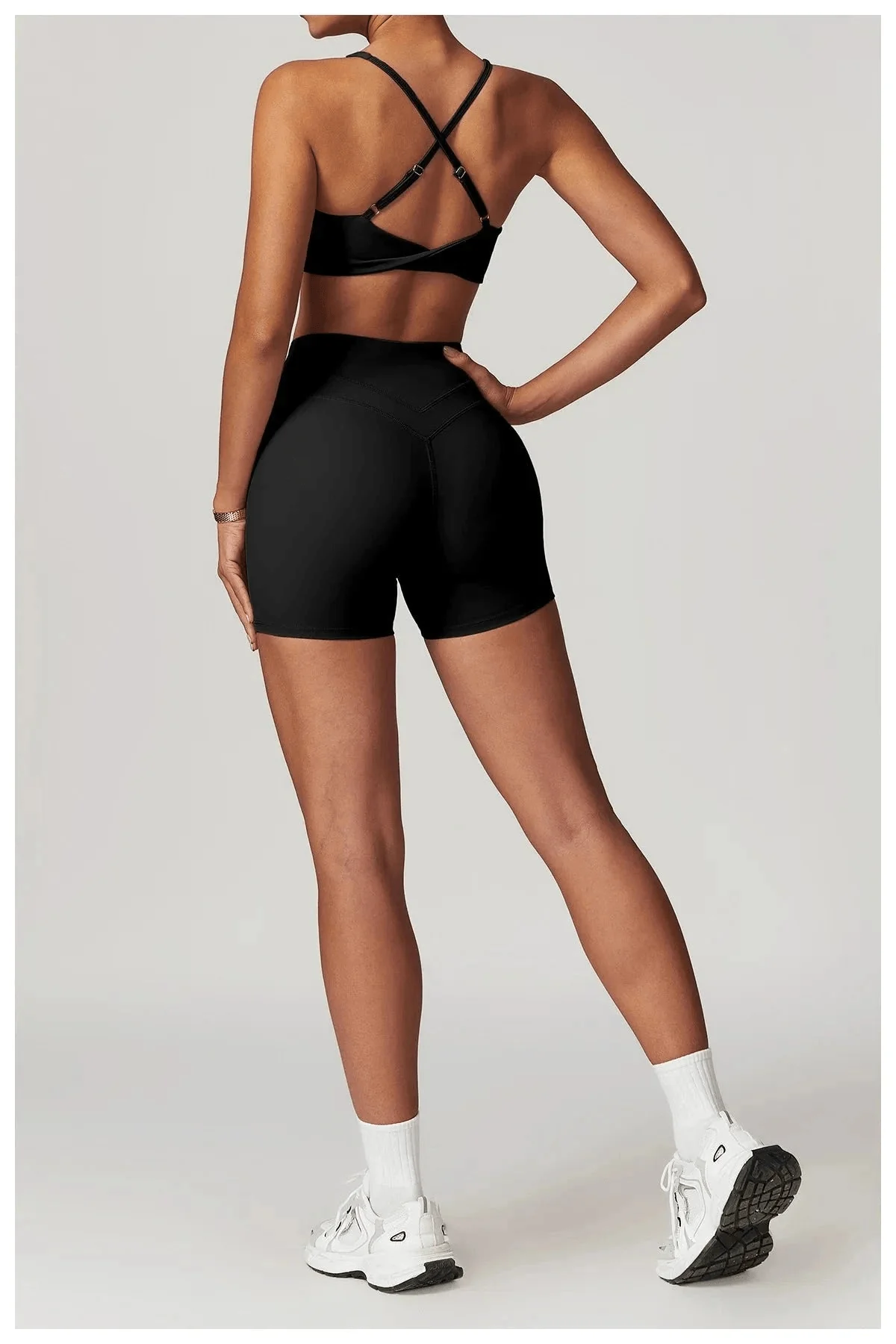 Criss-Cross Sports Bra with Removable Pads