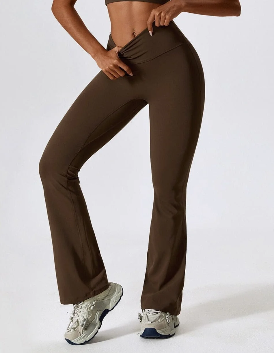 Comfort Fit Womens Bell-Bottoms Leggings - High Waist & Hip Lifting Design