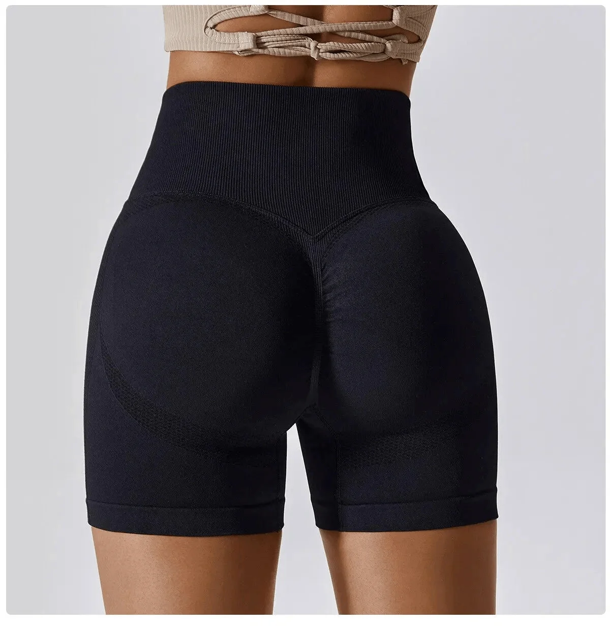 Seamless Glute-Enhancing Fitness Shorts for Women