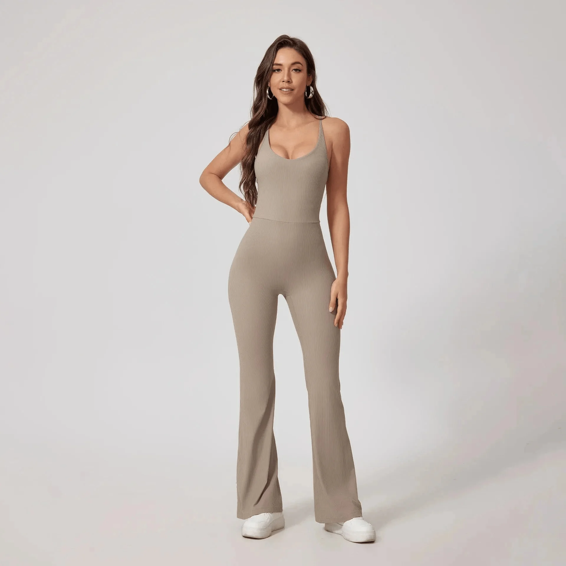 Backless Yoga Jumpsuit with Removable Pads | Comfortable & Stylish