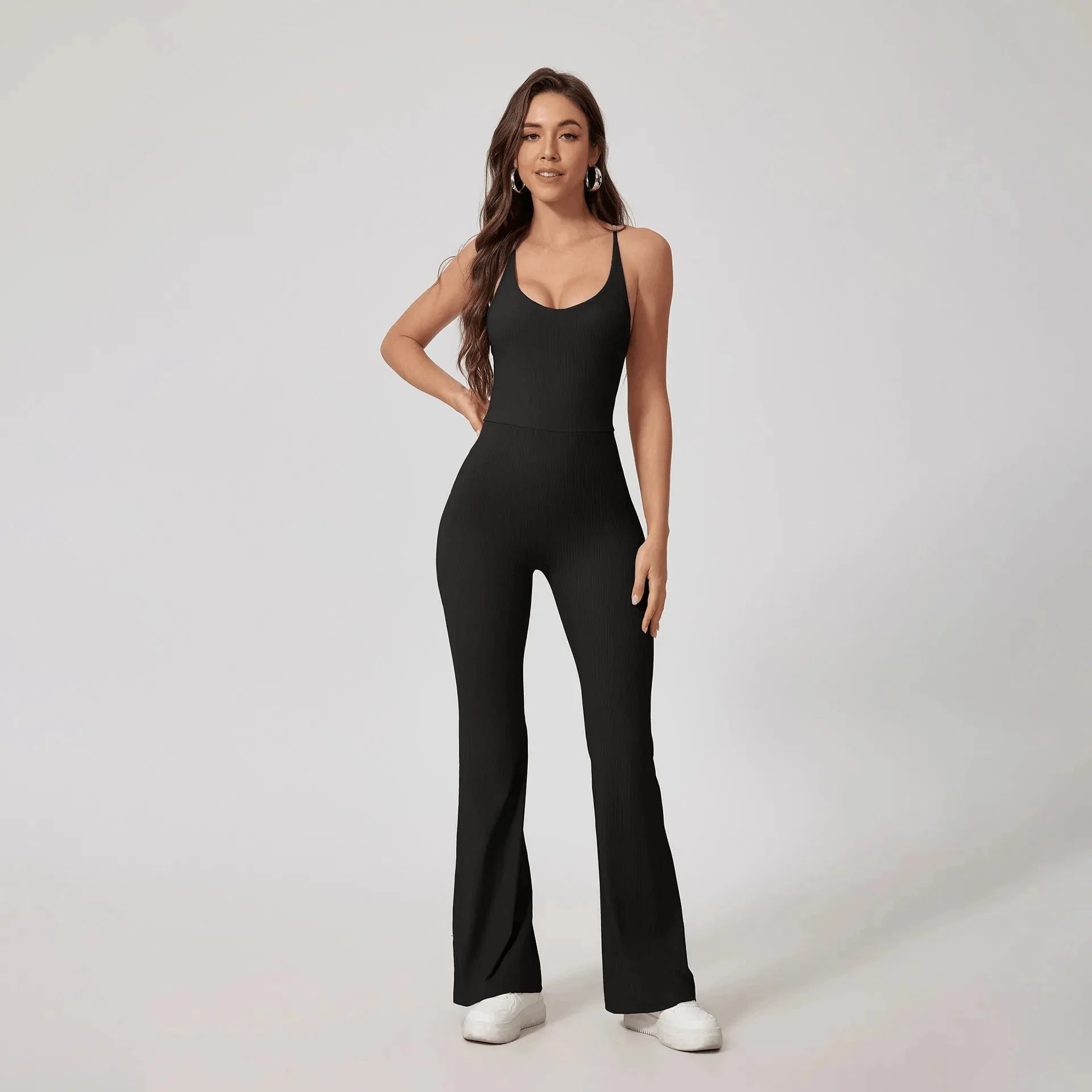 Backless Yoga Jumpsuit with Removable Pads | Comfortable & Stylish