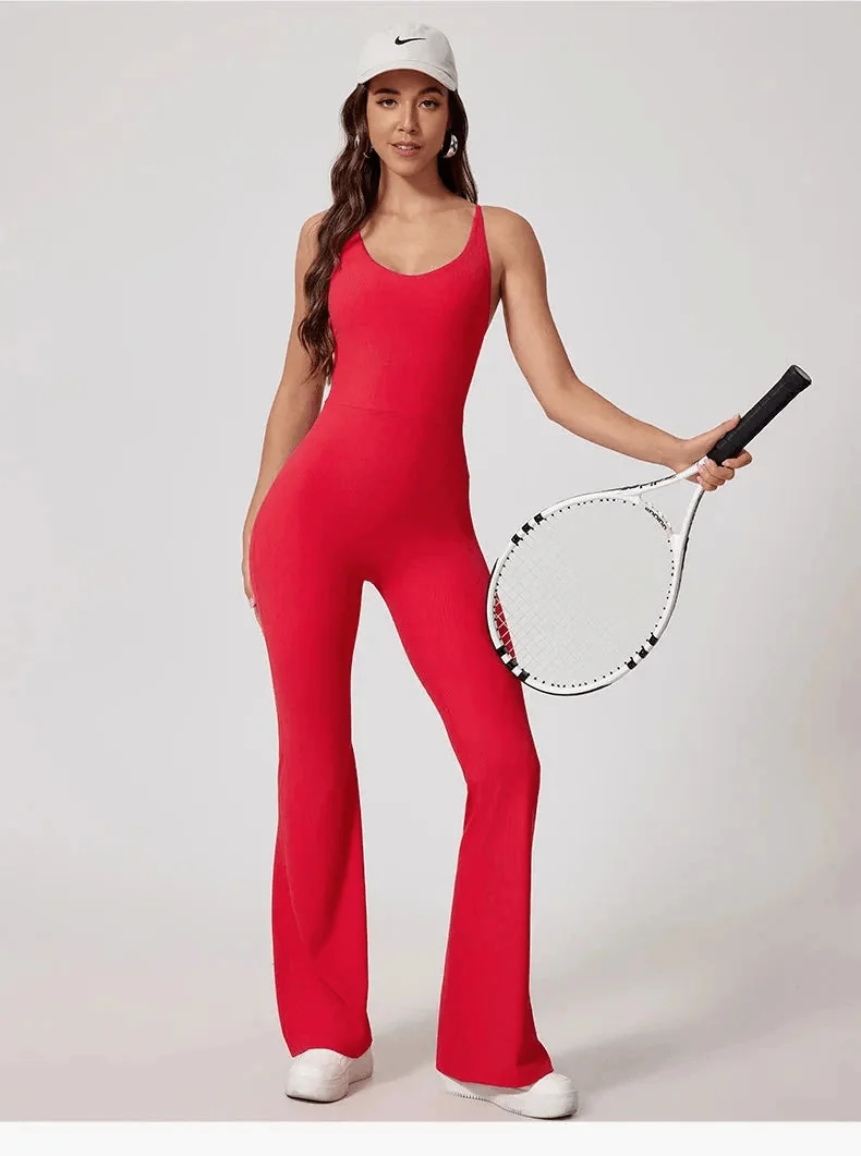 Backless Yoga Jumpsuit with Removable Pads | Comfortable & Stylish