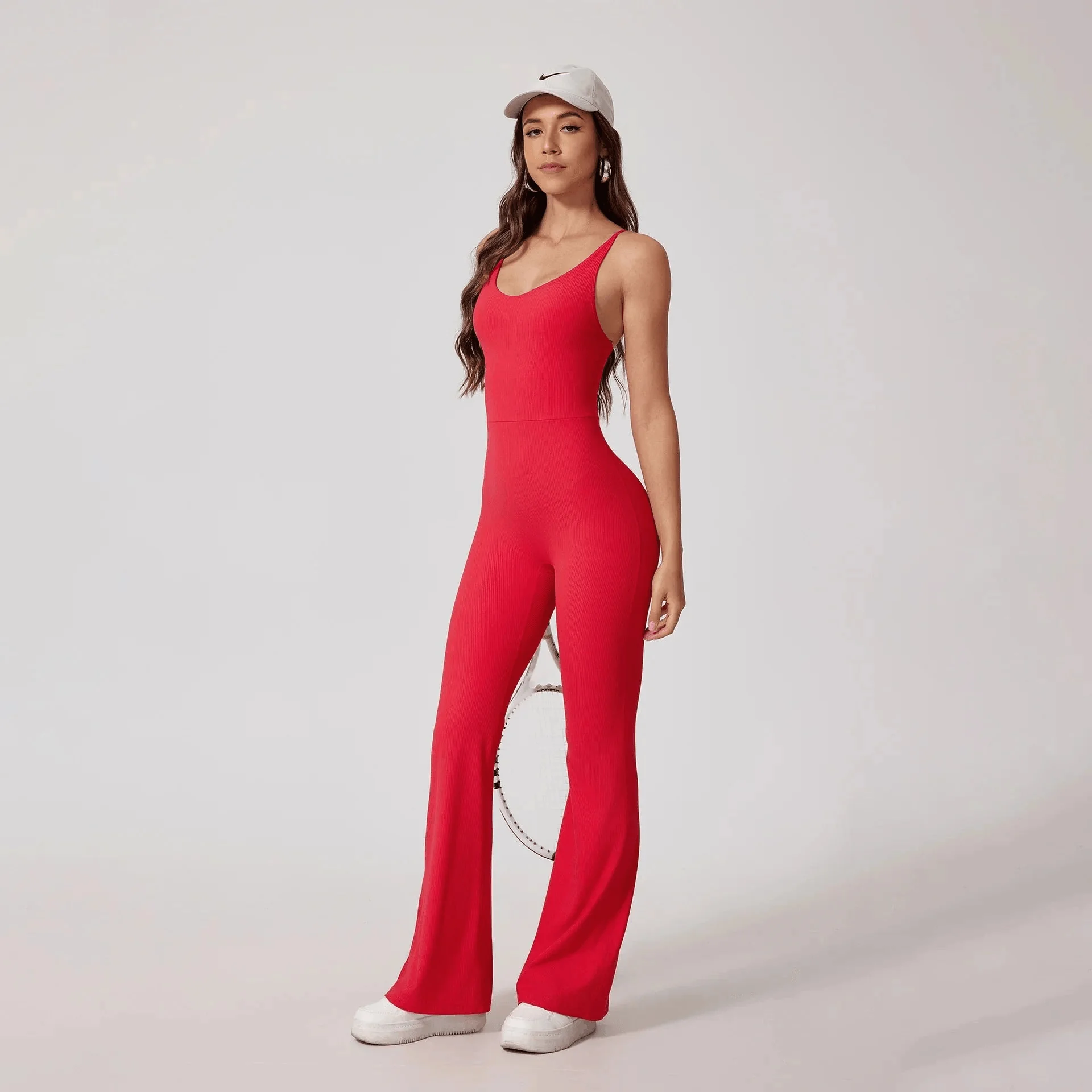Backless Yoga Jumpsuit with Removable Pads | Comfortable & Stylish