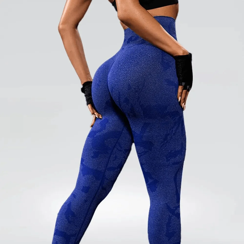 Coffee Seamless Fitness Leggings - High Elastic Waist