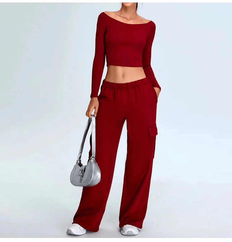 ComfortFit Off-Shoulder Yoga Top | Nylon-Spandex Blend