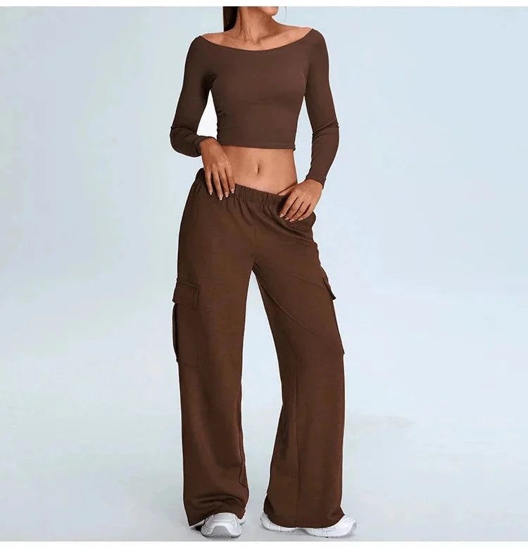 ComfortFit Off-Shoulder Yoga Top | Nylon-Spandex Blend