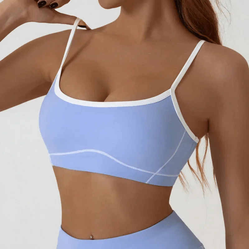 Impactful Black Blue Pink Sports Bra Collection