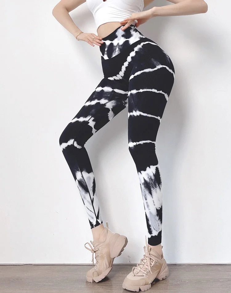 Striped High Waist Fitness Leggings