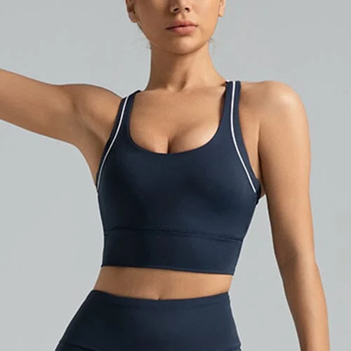 Comfortable Tone Line Sports Bra - Nylon Spandex Blend