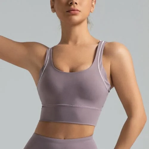 Comfortable Tone Line Sports Bra - Nylon Spandex Blend
