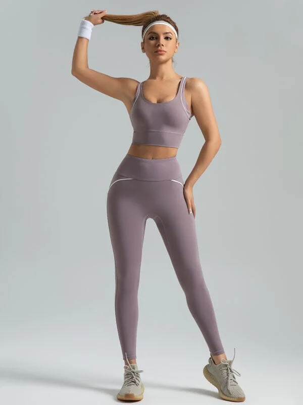 Comfortable Tone Line Sports Bra - Nylon Spandex Blend