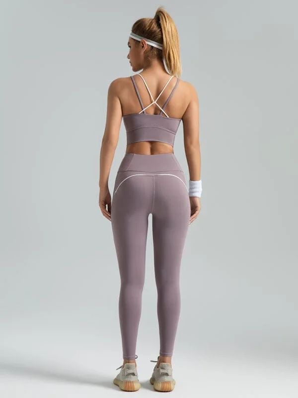 Comfortable Tone Line Sports Bra - Nylon Spandex Blend