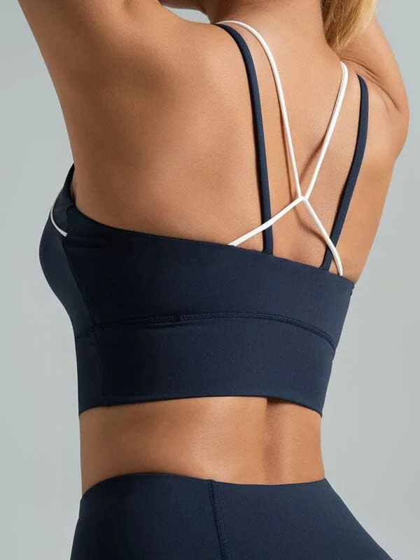 Comfortable Tone Line Sports Bra - Nylon Spandex Blend