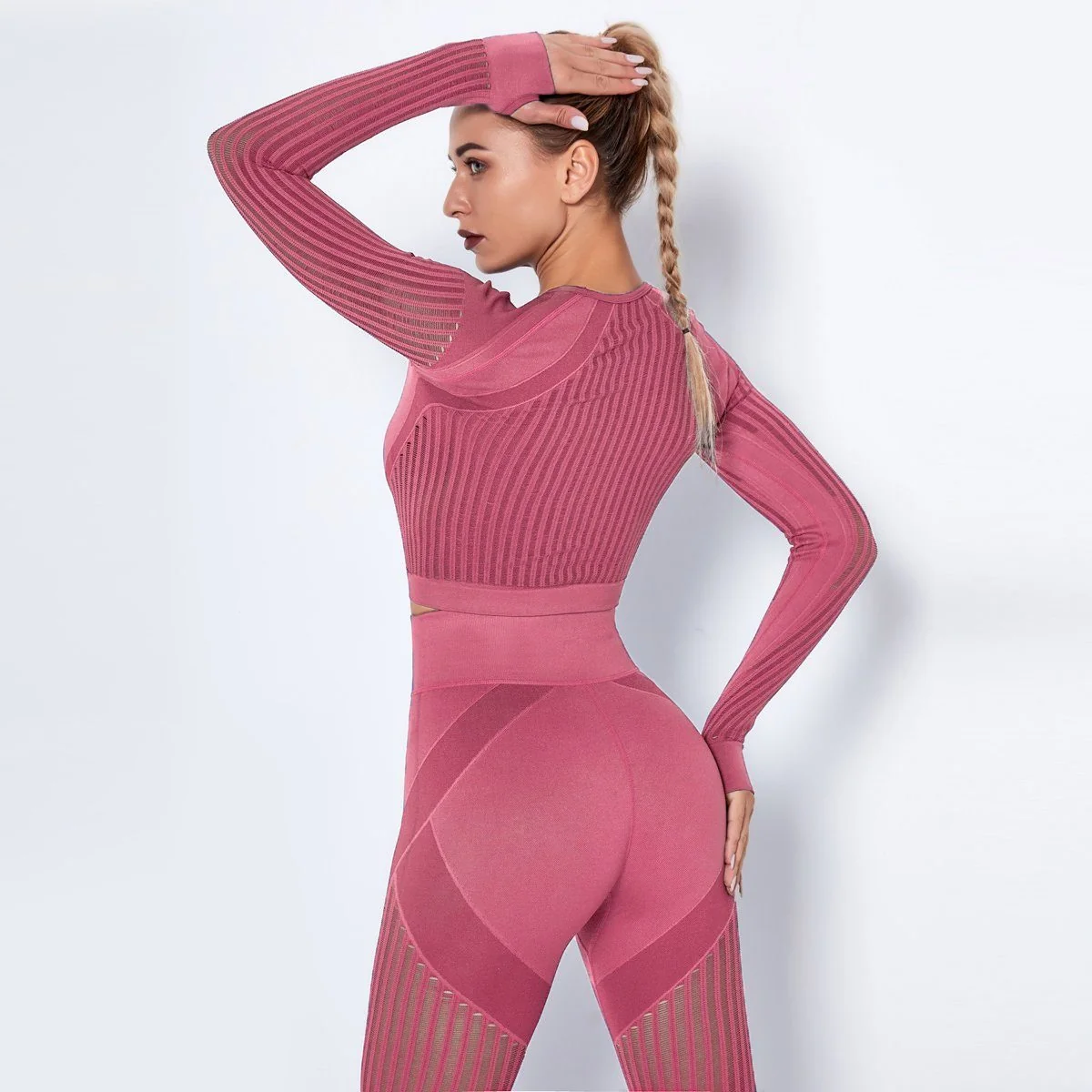 Seamless Mesh Yoga Bra Top for Women