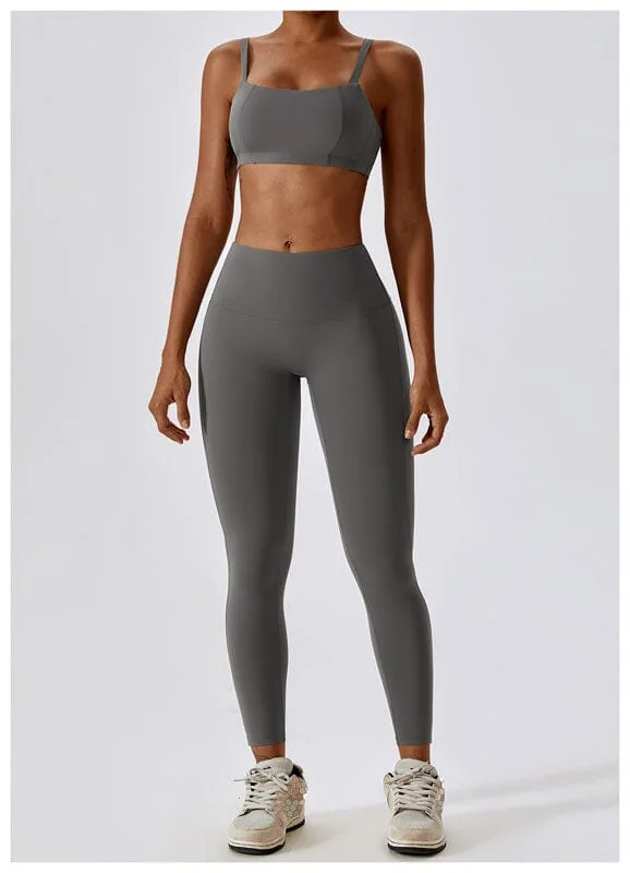 Crossover Core Bra-Enhancing Fitness Leggings