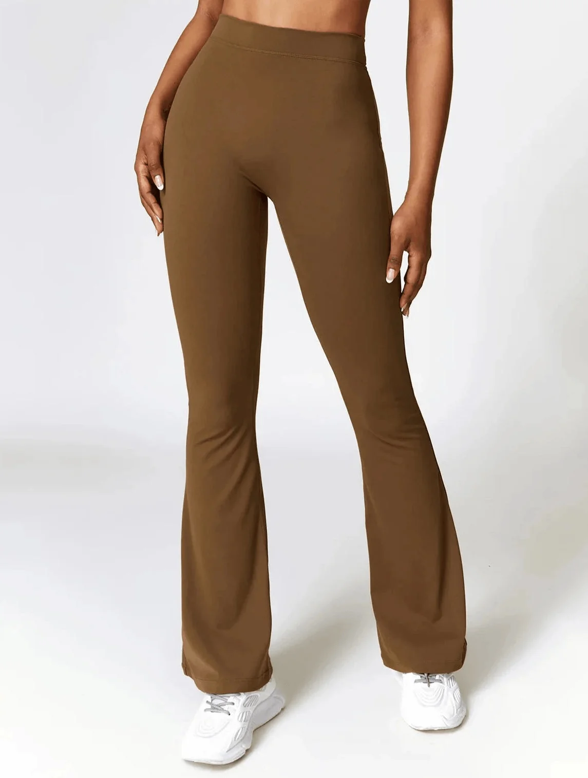 Gray Flare Leggings for Women - High Waist Squat-Proof Yoga & Fitness Apparel