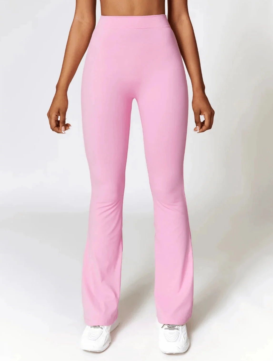 Gray Flare Leggings for Women - High Waist Squat-Proof Yoga & Fitness Apparel