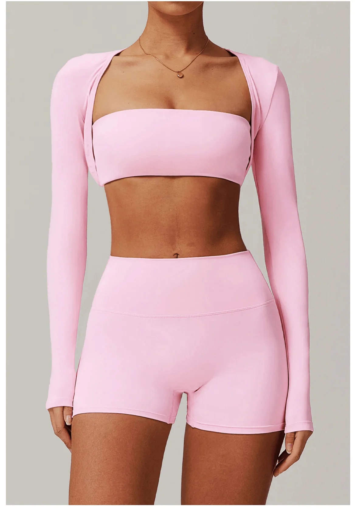 Comfy Brushed Shawl Long Sleeve Bra Top