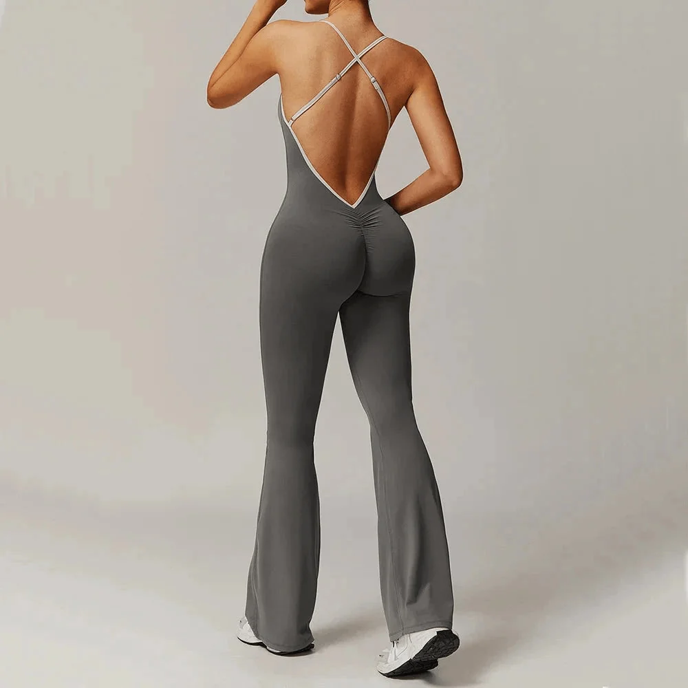 Comfort Fit V-Back Jumpsuit for Active Lifestyles
