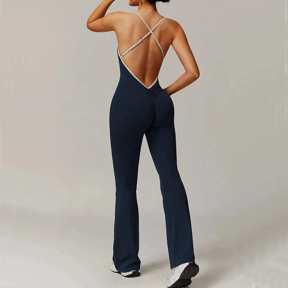 Comfort Fit V-Back Jumpsuit for Active Lifestyles