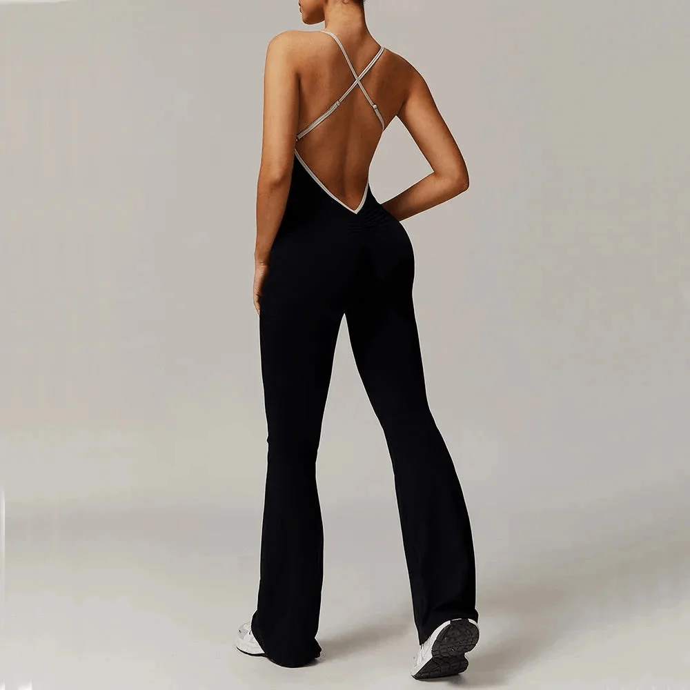 Comfort Fit V-Back Jumpsuit for Active Lifestyles