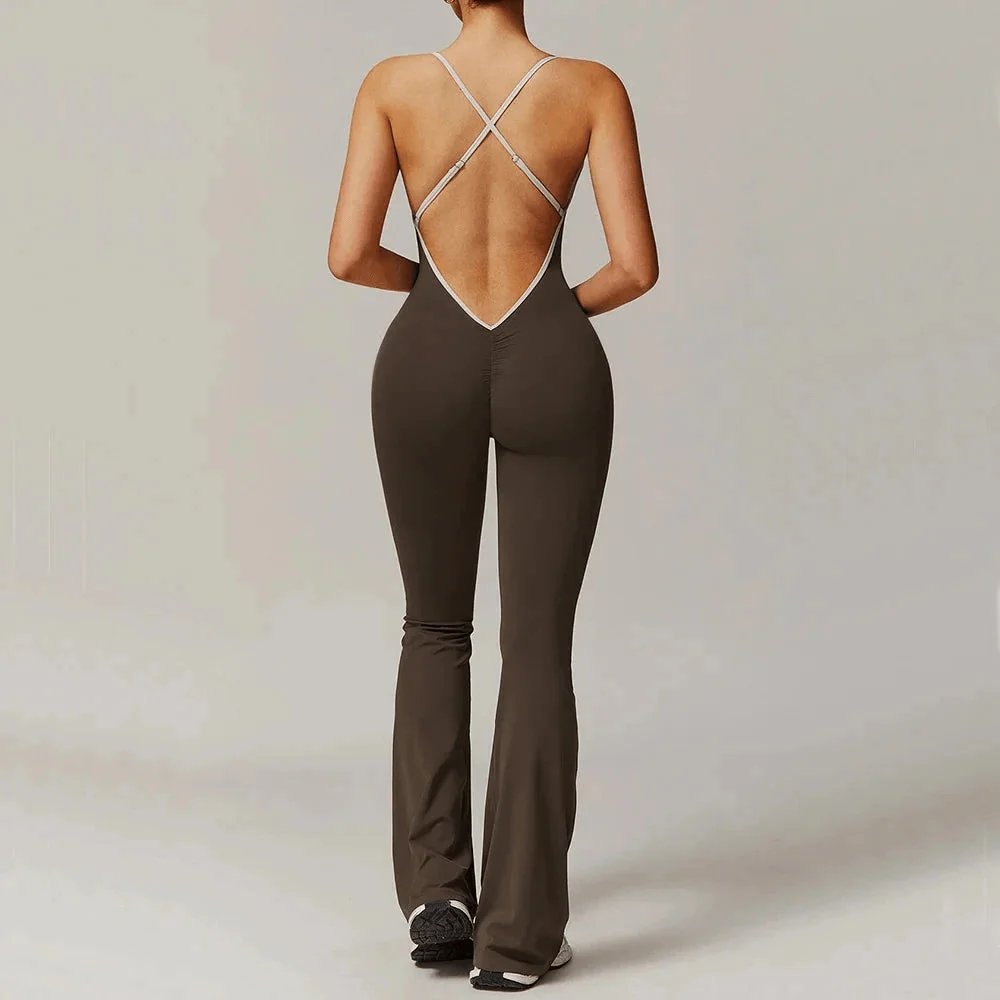 Comfort Fit V-Back Jumpsuit for Active Lifestyles