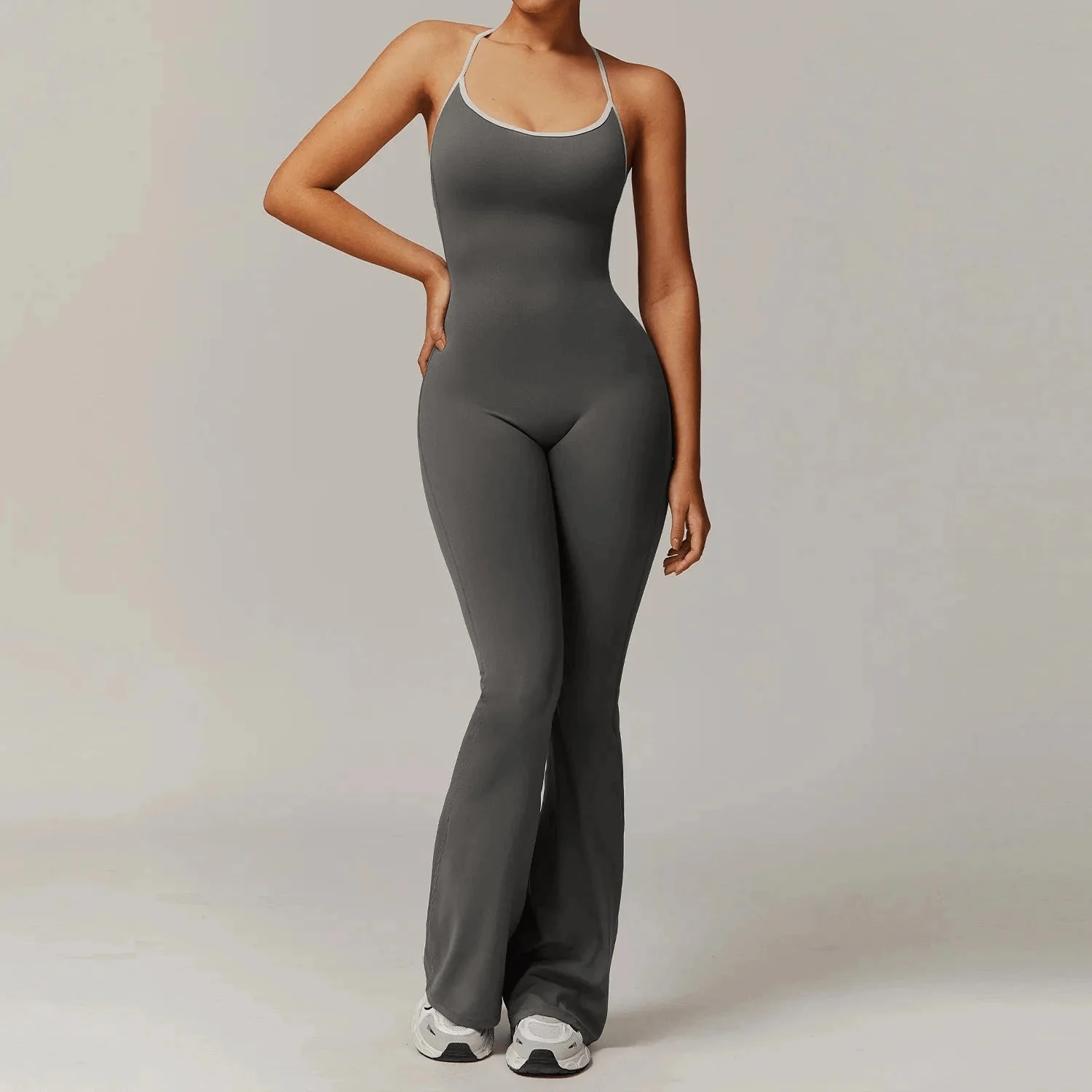 Comfort Fit V-Back Jumpsuit for Active Lifestyles