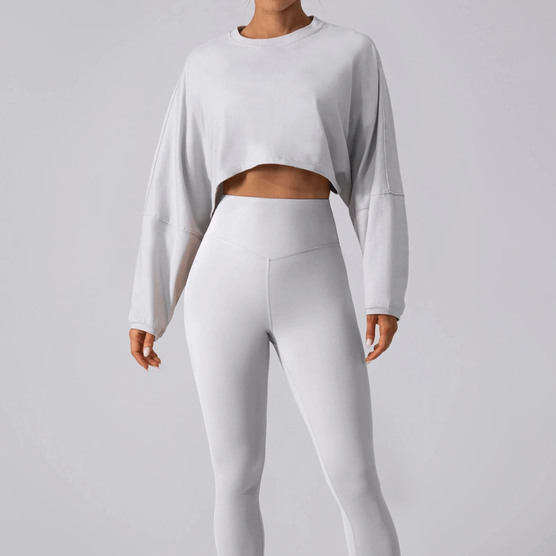 Womens Chase Crop Top Long Sleeve - Fitness Workout Top