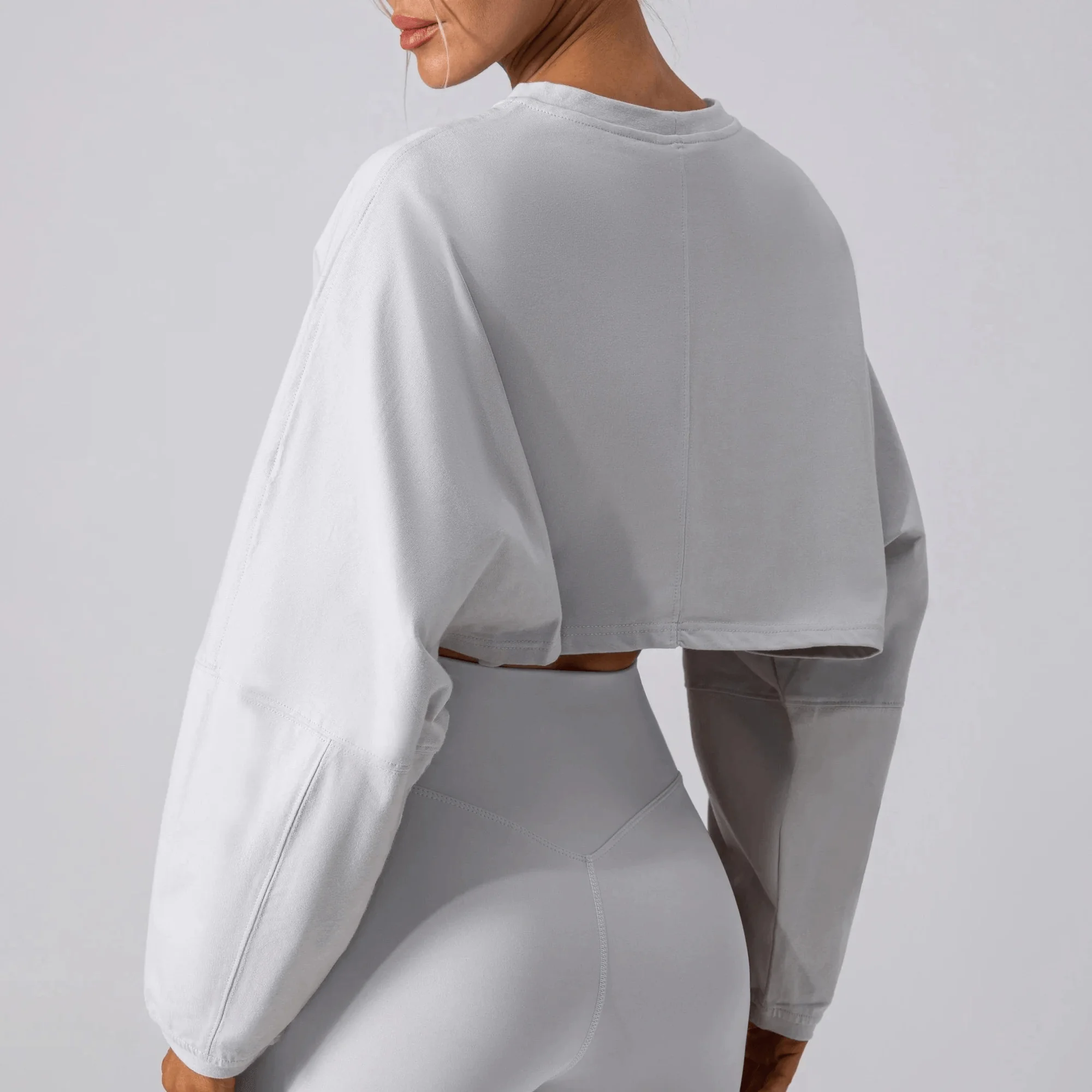 Womens Chase Crop Top Long Sleeve - Fitness Workout Top