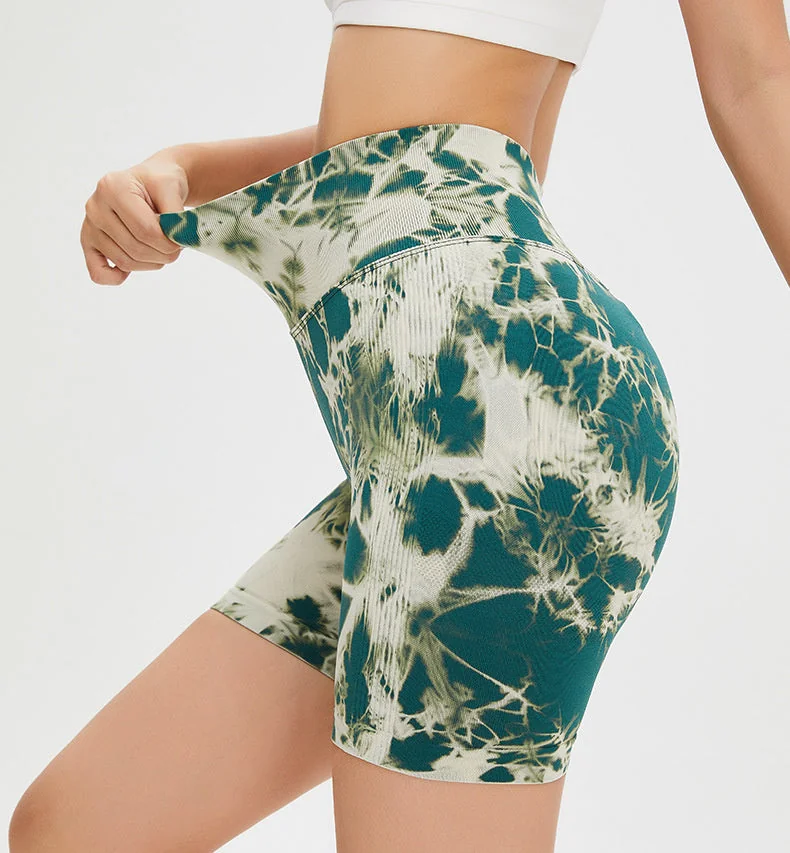 Marble Scrunch Seamless Shorts for Women