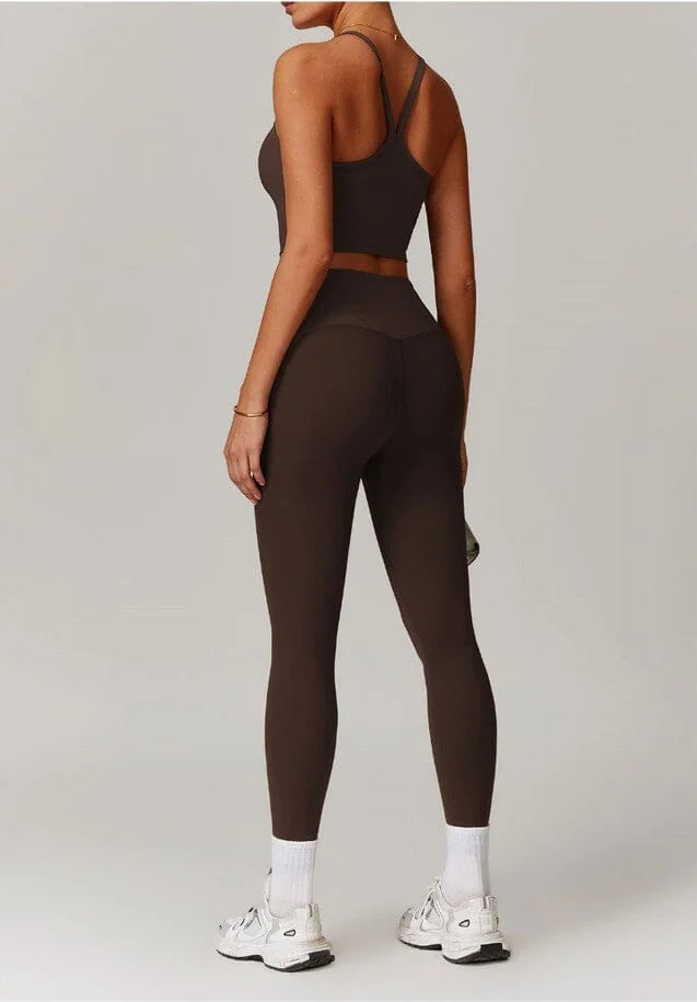 Ultimate Gym Outfit Set - Sky Blue Cherry Red Black White Gray Coffee