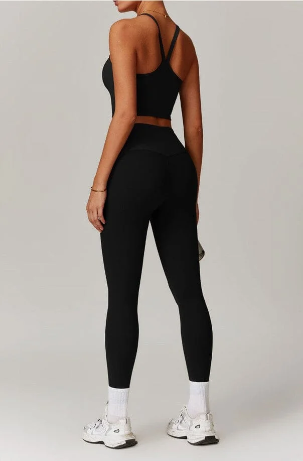 Ultimate Gym Outfit Set - Sky Blue Cherry Red Black White Gray Coffee