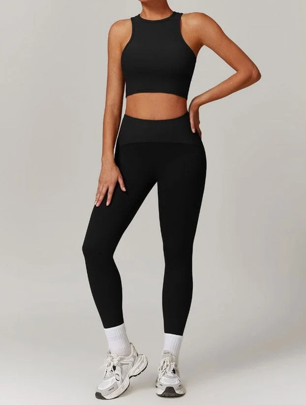 Ultimate Racerback Workout Set - Sports Bra & Leggings Combo