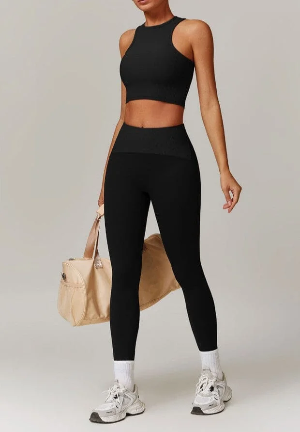 Ultimate Racerback Workout Set - Sports Bra & Leggings Combo