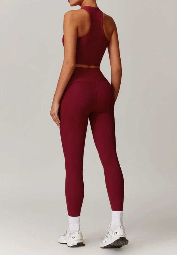Ultimate Racerback Workout Set - Sports Bra & Leggings Combo