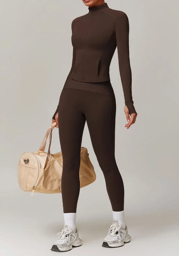 Womens Infinite Fitness Jacket Set - Leggings & Top