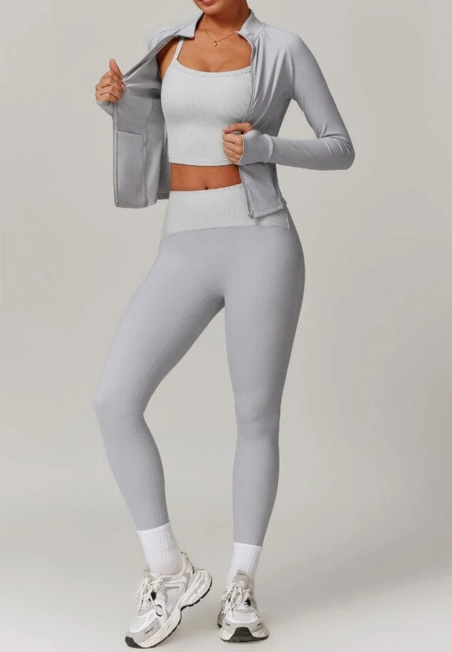Womens Infinite Fitness Jacket Set - Leggings & Top