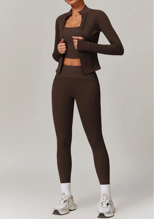 Womens Infinite Fitness Jacket Set - Leggings & Top