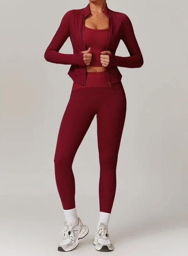 Womens Infinite Fitness Jacket Set - Leggings & Top