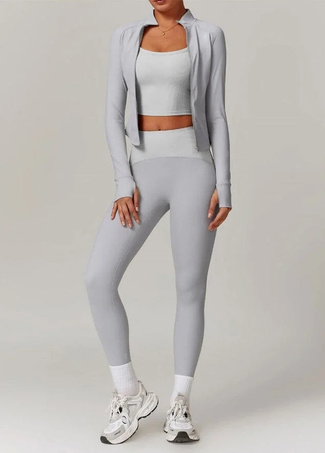 Womens Infinite Fitness Jacket Set - Leggings & Top